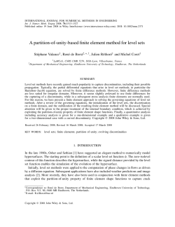 A partition-of-unity-based finite element method for level sets
