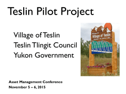 Teslin Pilot Project