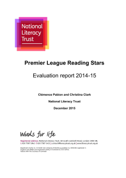 Premier League Reading Stars Evaluation report 2014-15