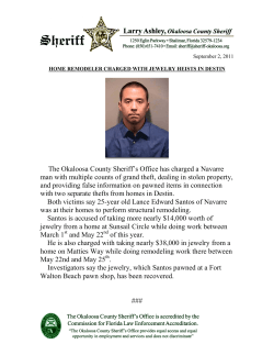 The Okaloosa County Sheriff`s Office has charged a Navarre man
