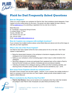 Plaid for Dad Frequently Asked Questions