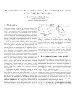 A Case for Instruction Subset Architectures (ISA): Guaranteeing