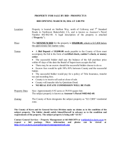 PROPERTY FOR SALE BY BID