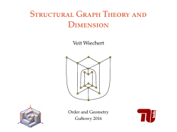 Structural Graph Theory and Dimension