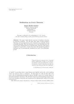 Meditations on Ceva`s Theorem