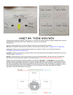 HABIT #4: THINK WIN/WIN