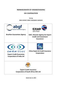 Memorandum of Understanding on Cooperation among BRICS