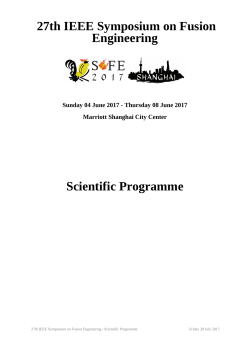 27th IEEE Symposium on Fusion Engineering