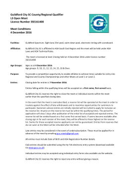 Promoters Conditions - Guildford City Swimming Club