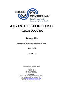 A review of the social costs of illegal logging, Coakes Consulting, 2010