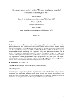 Can governments do it better? Merger mania and