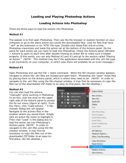 Loading and Playing Photoshop Actions