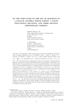E. Makai, Jr., J. Zem\`anek, On the structure of the set of elements in a