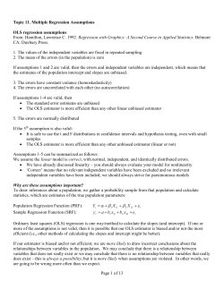 OLS regression assumptions