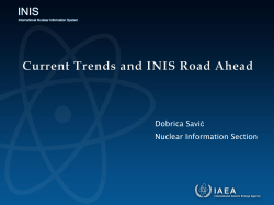 Current Trends and INIS Road Ahead Contents