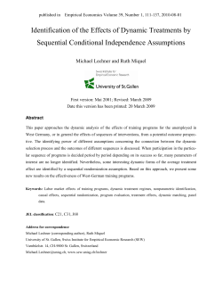 Identification of the Effects of Dynamic Treatments