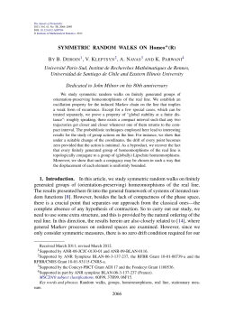 Symmetric random walks on Homeo+(R)