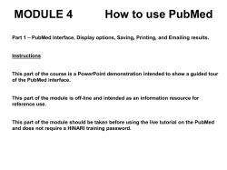 MODULE 4 How to use PubMed