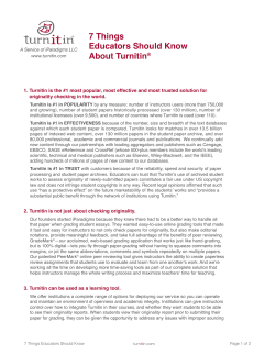 7 Things Educators Should Know About Turnitin®