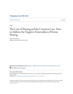 The Cost of Sharing and the Common Law