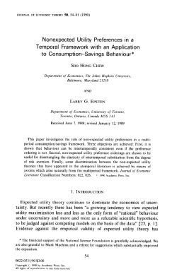 Nonexpected Utility Preferences in a Temporal
