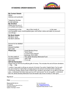 standing order mandate