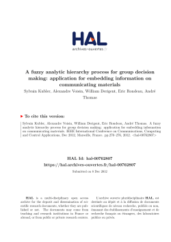 A fuzzy analytic hierarchy process for group decision making