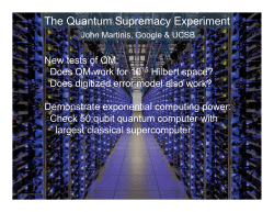 The Quantum Supremacy Experiment
