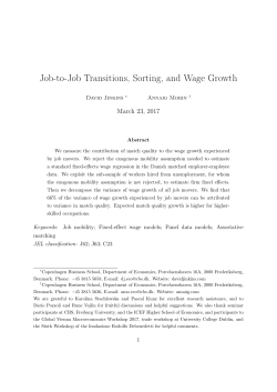 Job-to-Job Transitions, Sorting, and Wage Growth