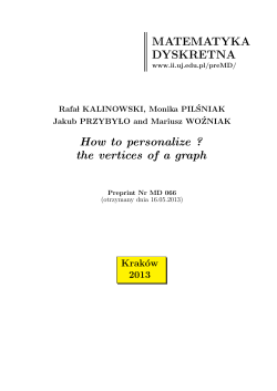 MATEMATYKA DYSKRETNA How to personalize ? the vertices