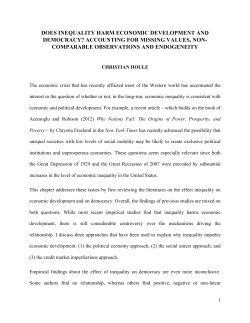 does inequality harm economic development and