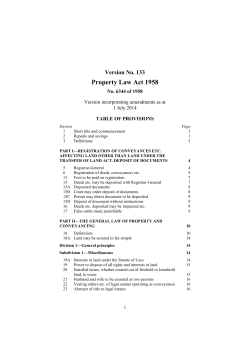 Property Law Act 1958 - Victorian Legislation