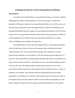 A Relational Theory of Non-Propositional Attitudes