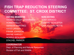 Fish Trap Reduction Steering Committee: St Croix District