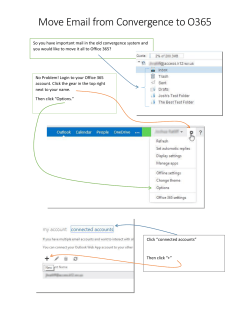 Move Email from Convergence to O365
