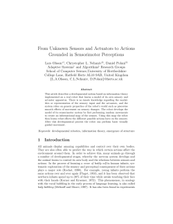 From Unknown Sensors and Actuators to Actions Grounded in