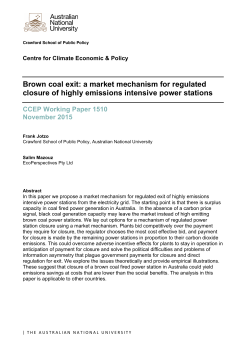 Brown coal exit: a market mechanism for regulated closure of highly