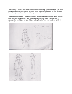 The character I was going to model for my game would be one of the