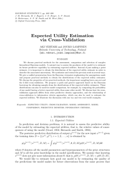 Expected Utility Estimation via Cross