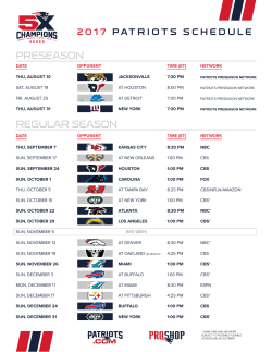 PRESEASON REGULAR SEASON