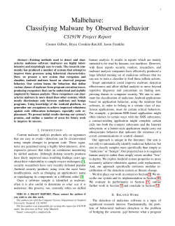 Malbehave: Classifying Malware by Observed Behavior