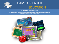 Game Oriented Education