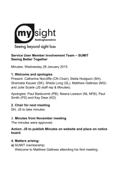 Click here to SUMIT minutes January 2015