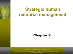 2-9 Linking HR and the strategic management process