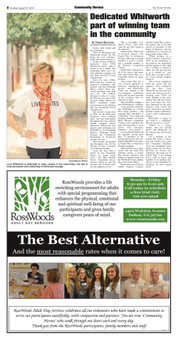 Dedicated Whitworth part of winning team in the community