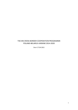 the eni cross-border cooperation programme poland