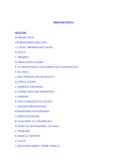 depositions - TheCLM.org