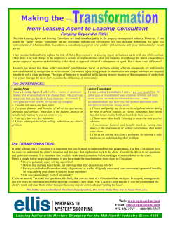 Making the Transformation From Leasing Agent to