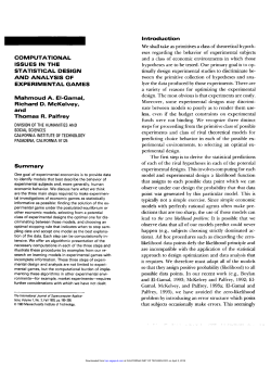 Summary eses regarding the behavior of experimental subjects