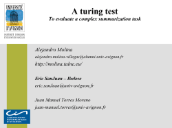 A turing test To evaluate a complex summarization task